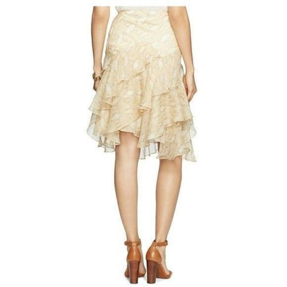 Crinkle Georgette Python Print Ruffled Skirt 18W - Picture 2 of 4